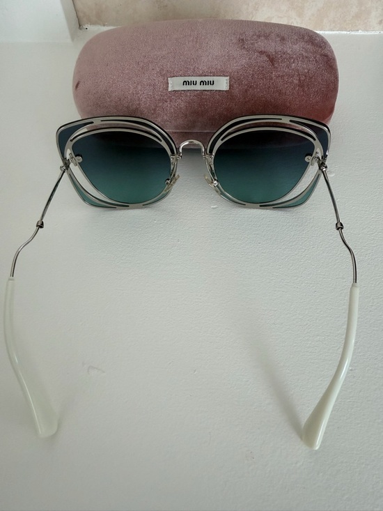 Miu Miu Women\'s Gradient Blue Cut Out Sunglasses SMU54S main image 8